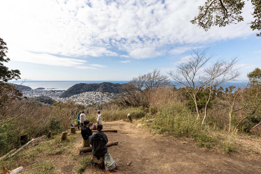 伊豆大島を望むソッカ山頂