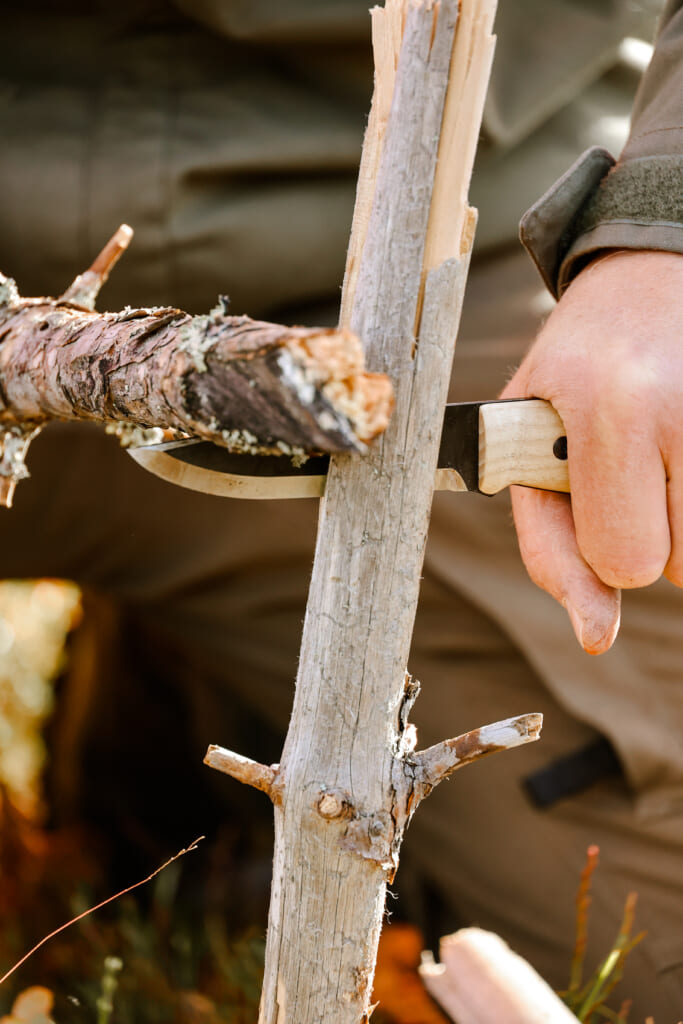 MORAKNIVのLOK BLACKBLADE (S) - ASH WOOD