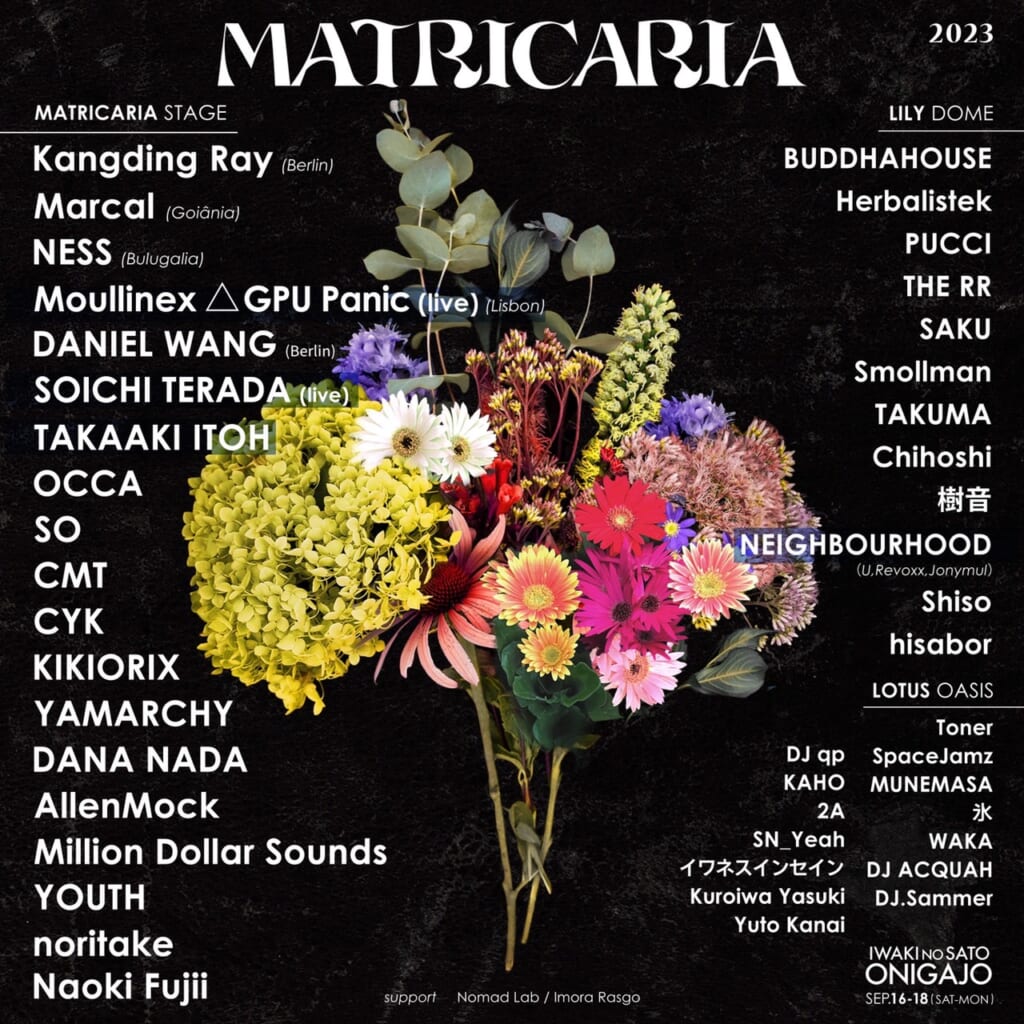 MATRICARIA 2023に出演予定のアーティスト一覧