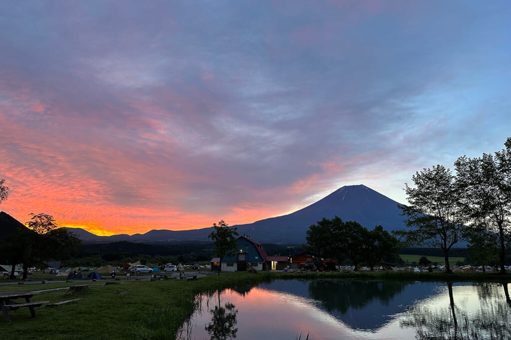 キャンプ場から望む初日の出