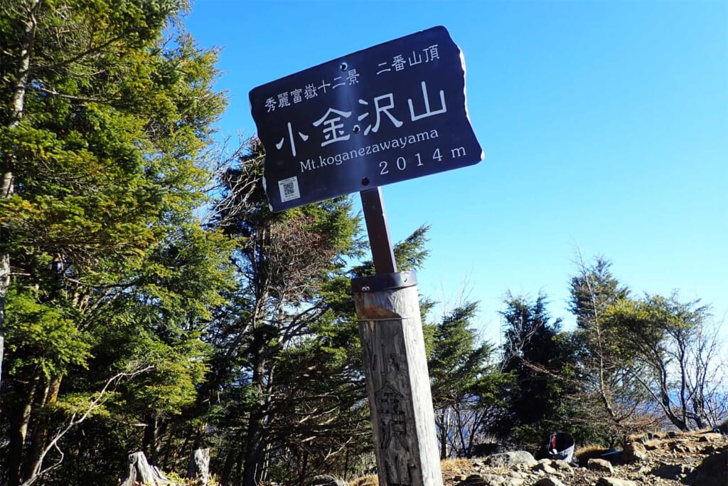 秀麗富嶽十二景の二番山頂の小金沢山登山