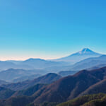 秀麗富嶽十二景の姥子山から望む富士山