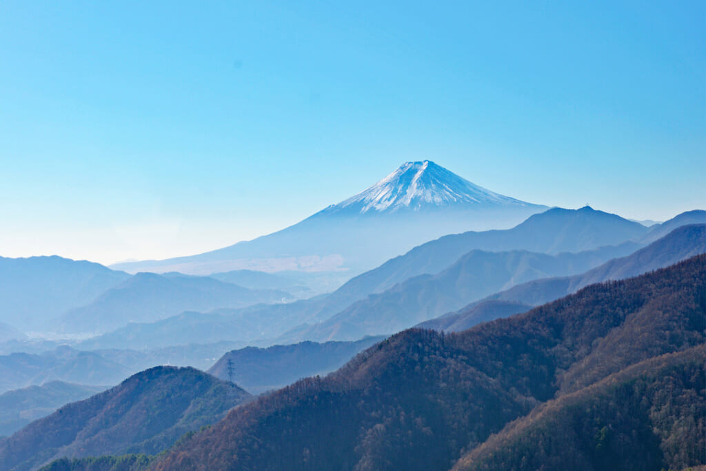 秀麗富嶽十二景の姥子山から望む富士山