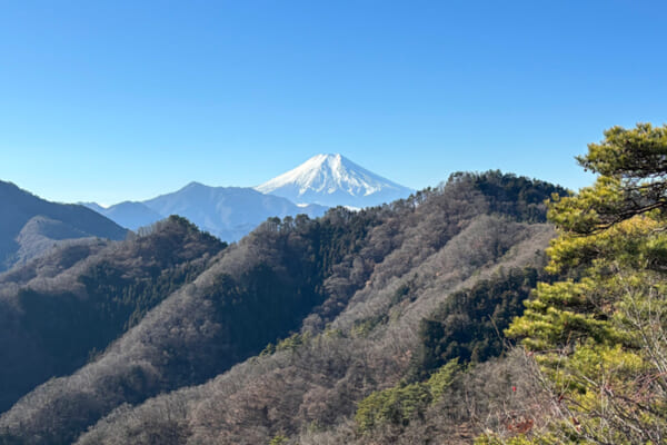 御前山から眺める富士山
