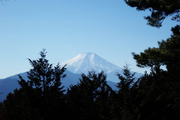 九鬼山の山頂から望む富士山