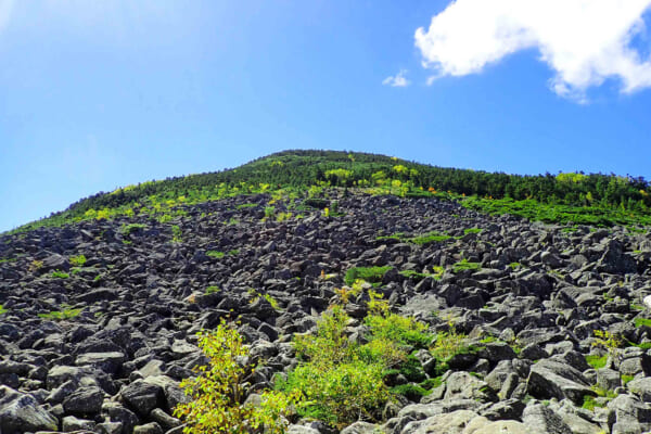 編笠山の岩場