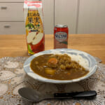 隠し味にピーチネクターを入れたカレーライス