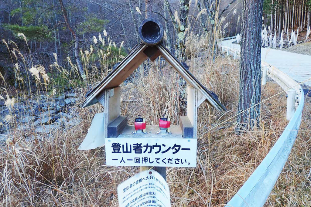 清八山の登山者カウンター