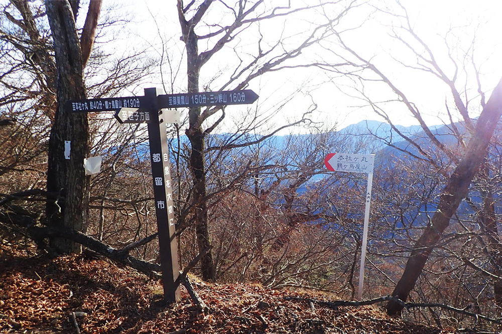 清八峠の標識