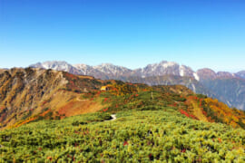 爺ヶ岳からの立山連峰の眺望