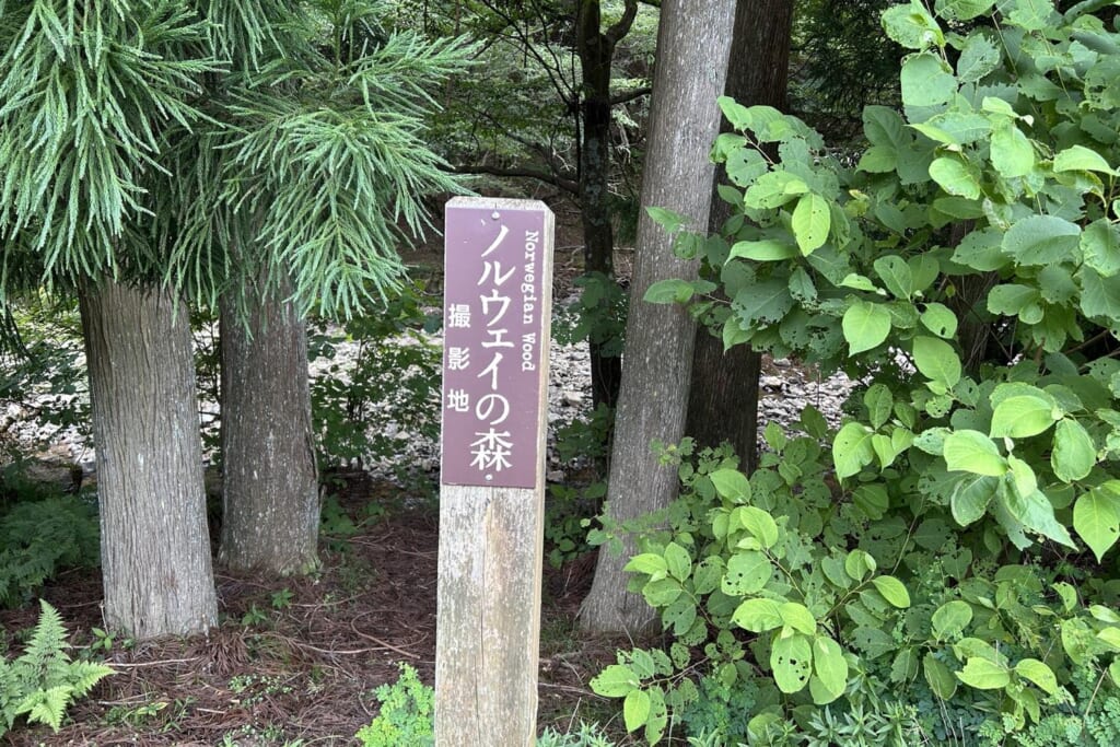 ノルウェイの森のロケ地看板