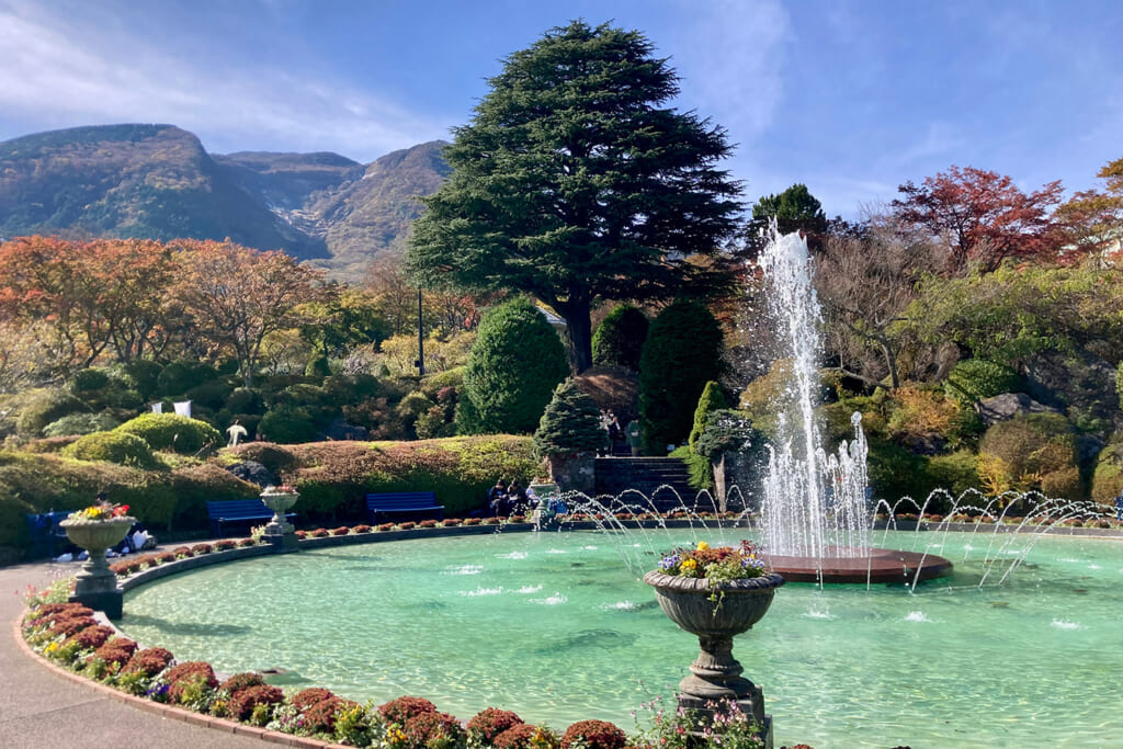 箱根強羅公園の噴水池