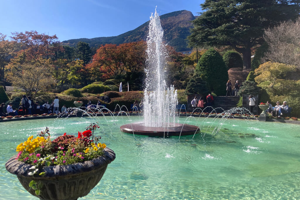 箱根強羅公園の噴水池