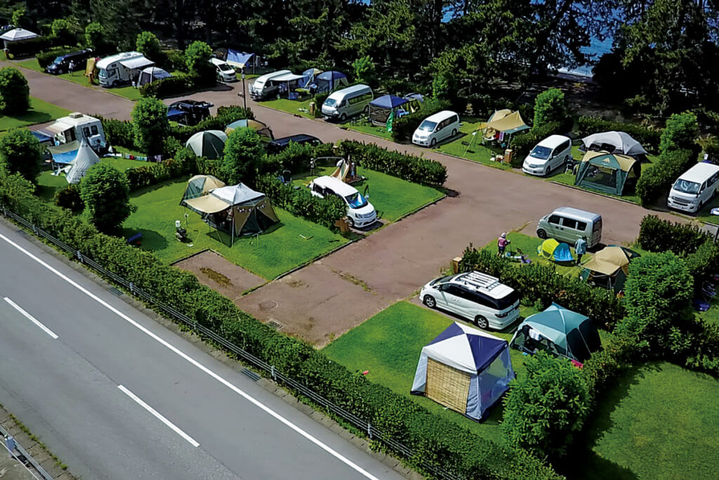 富山県下新川郡の朝日ヒスイ海岸オートキャンプ場