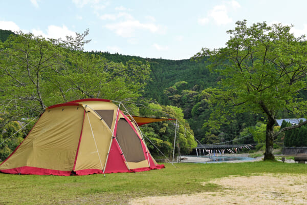 山の中のキャンプ場