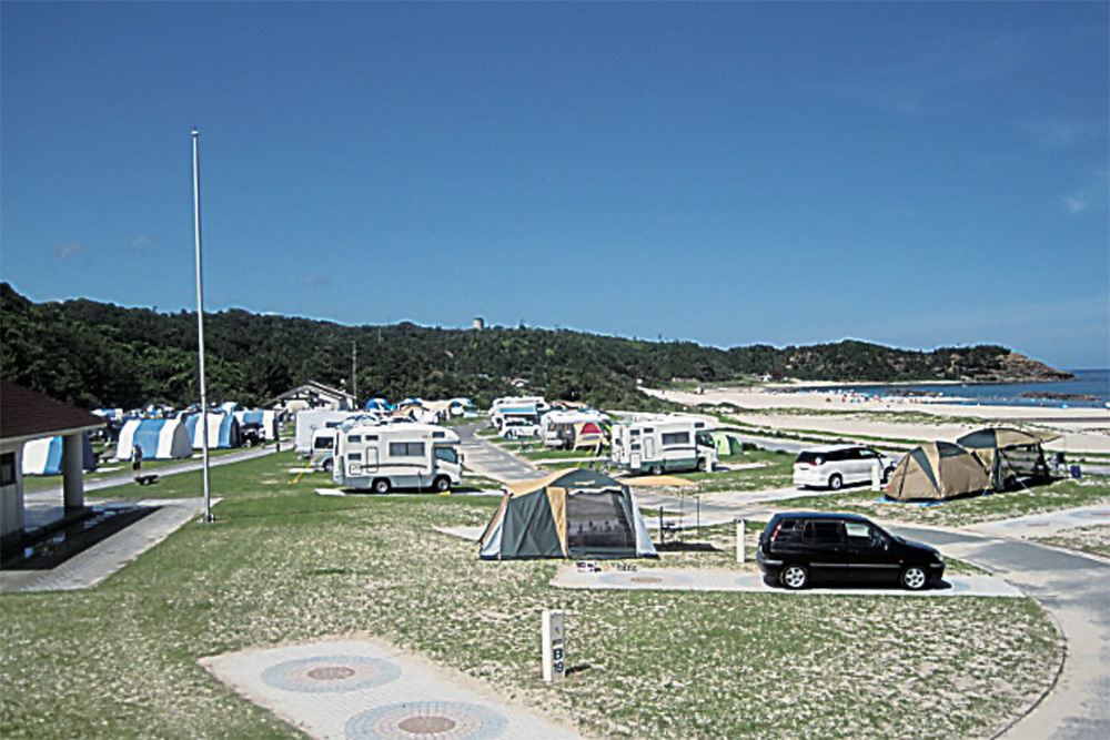 島根県浜田市の島根県立石見海浜公園 オートキャンプ場