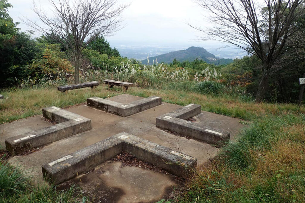 南山山頂から見下ろす愛宕山