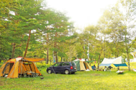 長野県南佐久郡の松原湖高原オートキャンプ場