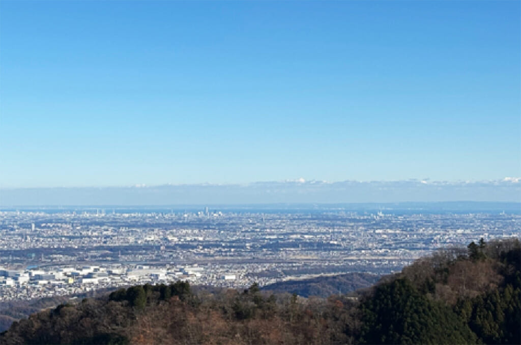 仏果山頂から横浜方面の眺望