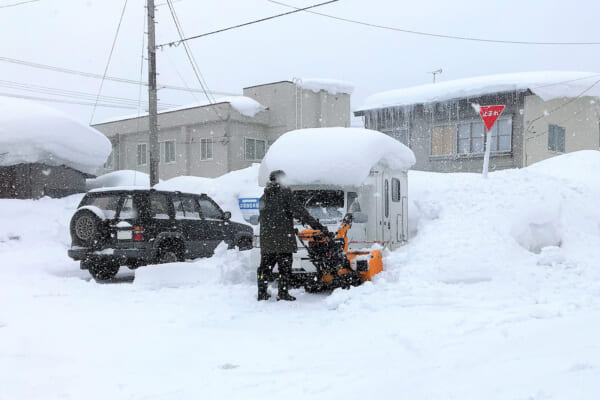 豪雪の車中泊