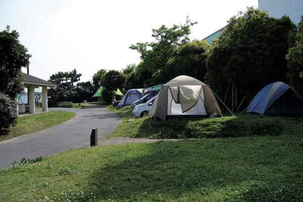 東京都大田区の城南島海浜公園キャンプ場