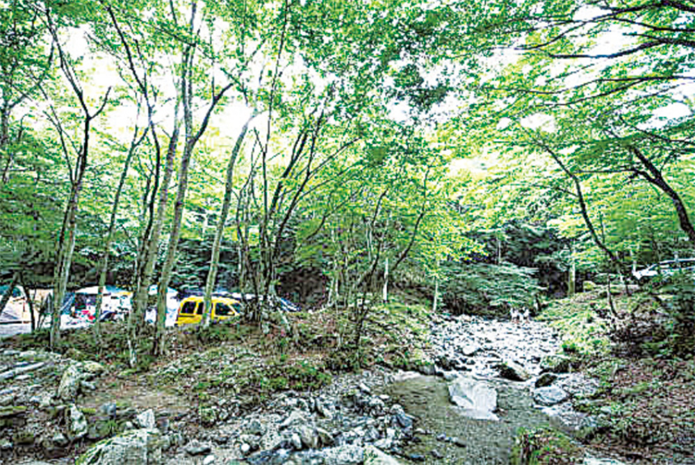 山梨県南都留郡の山伏オートキャンプ場