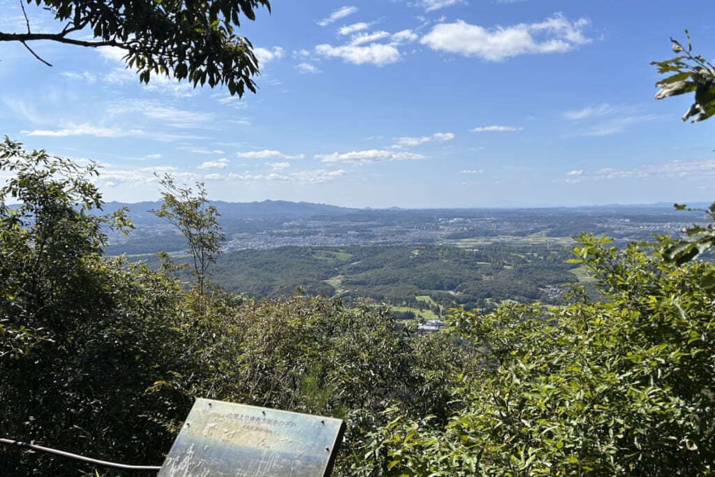 羽束山の山頂からの眺め