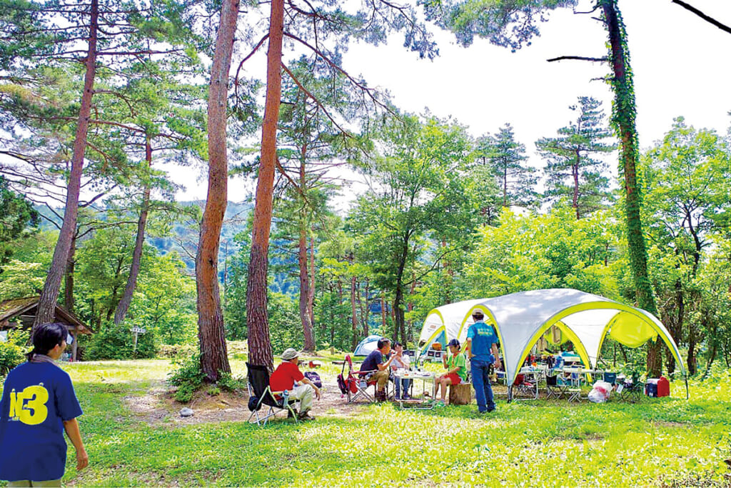 富山県南砺市の閑乗寺公園キャンプ場